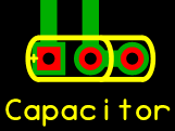 Capacitor pattern with multiple lead spacings