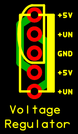 Flexible voltage regulator PCB layout