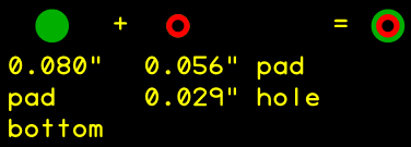 Hole with circular bottom pad PCB layout