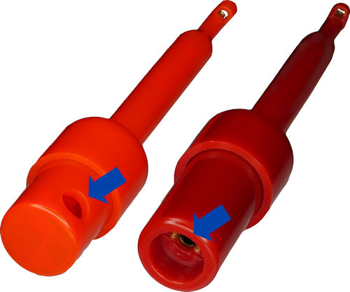 IC hook with wire end vs probe adapter end