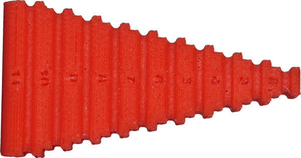 Initial 3D printed jumper wire bending tool