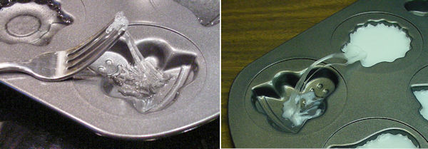 Oh no! ShapeLock bonds to non-stick cookie mold.