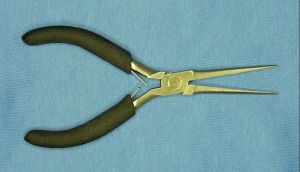 Non-serrated needle-nose pliers