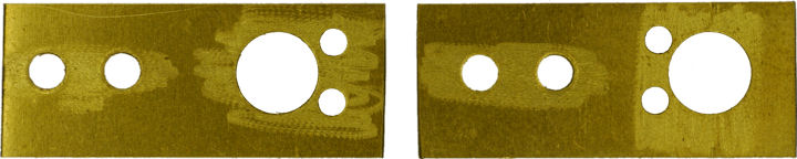 Thin brass motor mounting plates