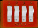 DIP switch 8-pin 4-position SPST