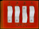 DIP switch 8-pin 4-position SPST
