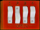 DIP switch 8-pin 4-position SPST