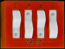 DIP switch 8-pin 4-position SPST
