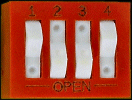 DIP switch 8-pin 4-position SPST