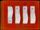 DIP switch 8-pin 4-position SPST