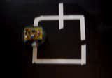 Click to see a movie of Roundabout following a light line on a dark surface