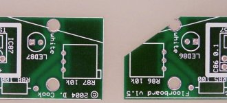 Before soldering, cut the corners of the floorboard to match the radius of your robot's body if necessary