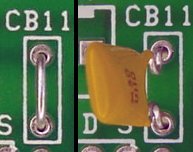 Roundabout's motherboard can be protected against overcurrent with a PPTC.