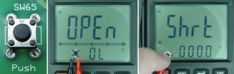 Testing a pushbutton before installing onto the daughterboard.