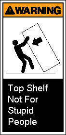 Top shelf not for stupid people.
