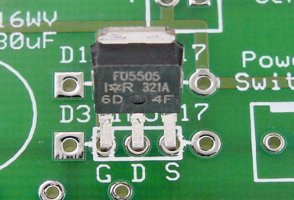 P-channel power MOSFET to protect against reversed battery