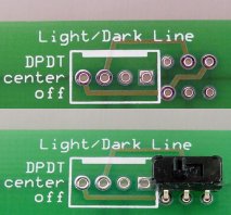 Six additional holes for a tiny DPDT switch