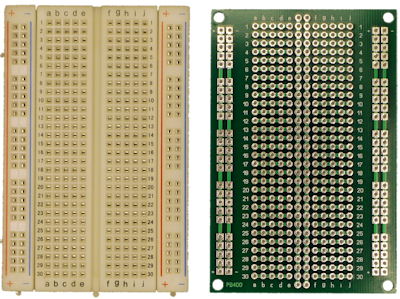 Solderless breadboard with 400 tie points and matching PCB