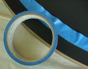 Close-up of tape and border