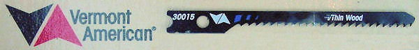 Vermont American 30015 thin wood jigsaw blade