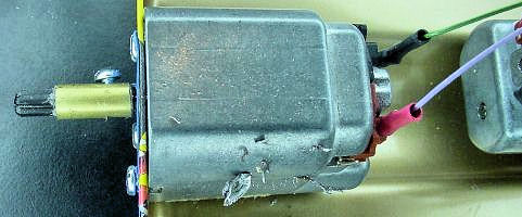 Metal shards collected on the motor