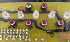 Black paint to insulate phototransistors