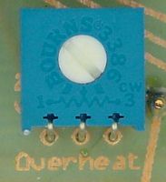 Potentiometer to adjust maximum temperature