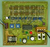 Back of board with sensor and power connections
