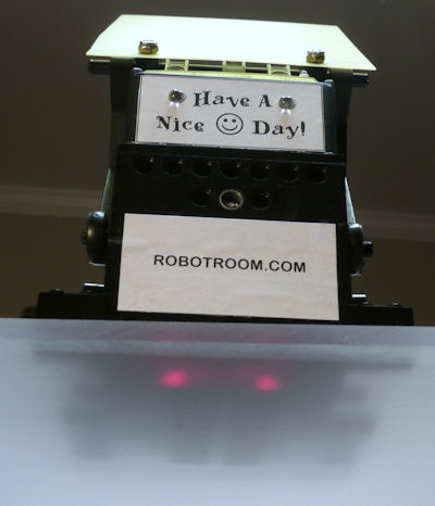 Pair of front edge sensors as seen through frosted plastic