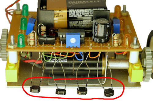 Thick unprotected photoresistor line sensors